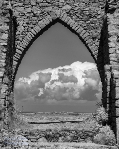 Clouds through the Arch, Black and White Infrared