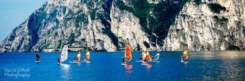 Windsurfers on Lake Garda