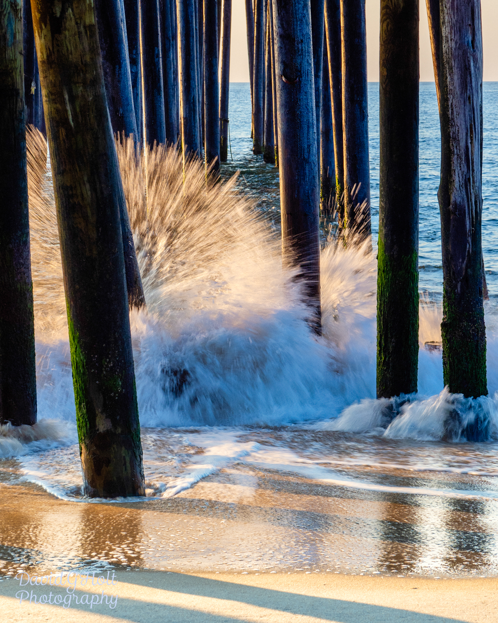 Waves and The Pier Scenic Fine Art Print Wall Art