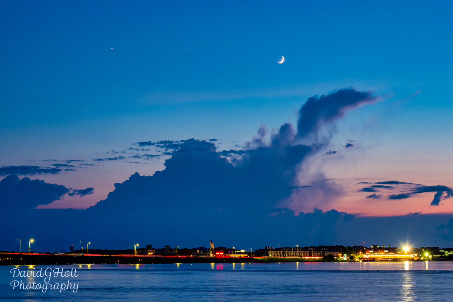 Blue Hour Over the Bay Scenic Fine Art Print Wall Art