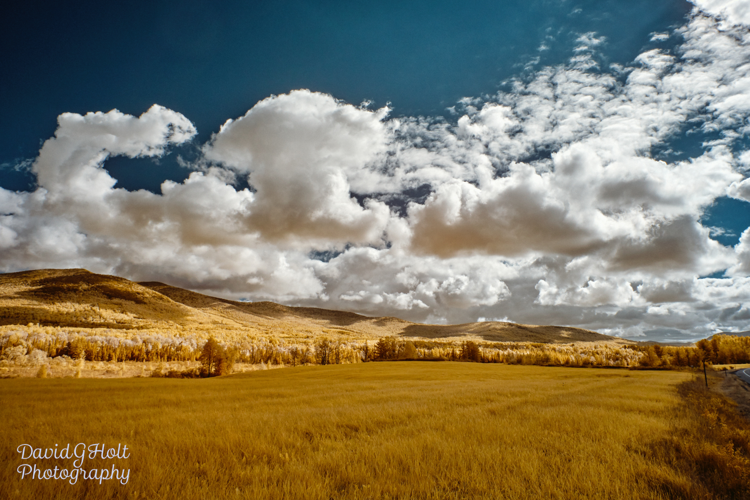Clouds Over the White Mountains in Infrared Scenic Fine Art Print Wall Art
