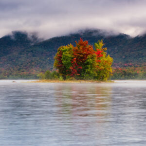 Autumn Colors on a Cloudy Day Scenic Fine Art Print Wall Art